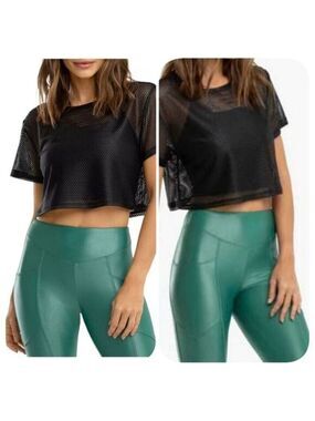Koral Glaze High Rise Infinity Side Pockets Green Legging Sz S